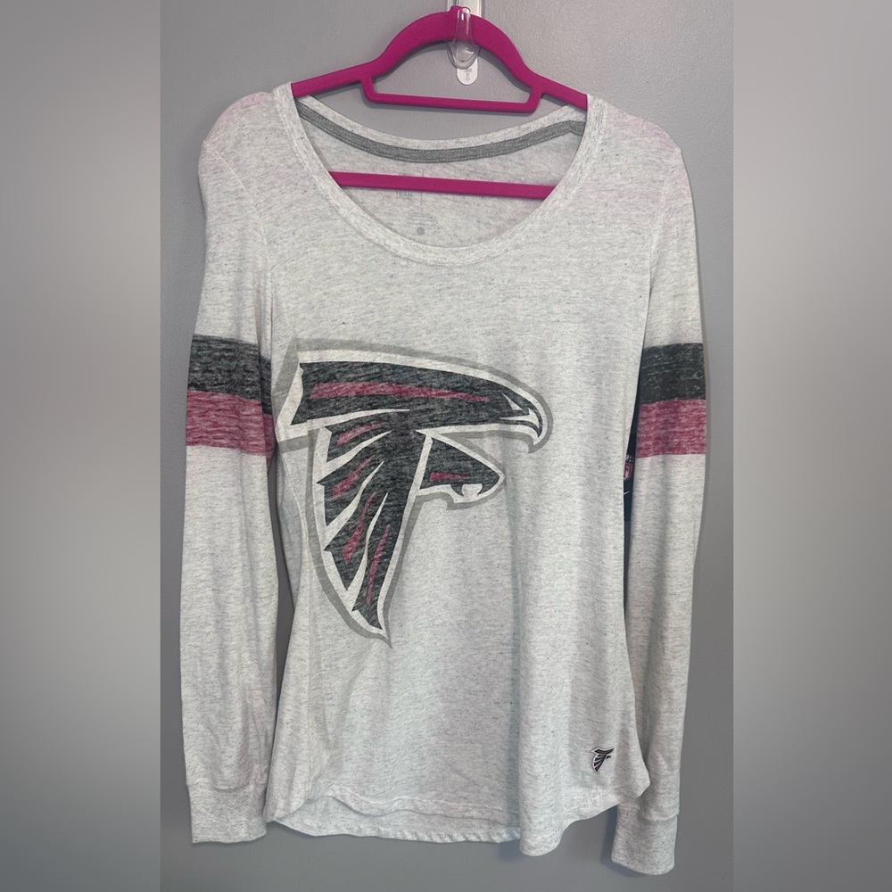 Nike Women’s Large Atlanta Falcons Long Sleeve Shirt Gray NFL Team Apparel NWT